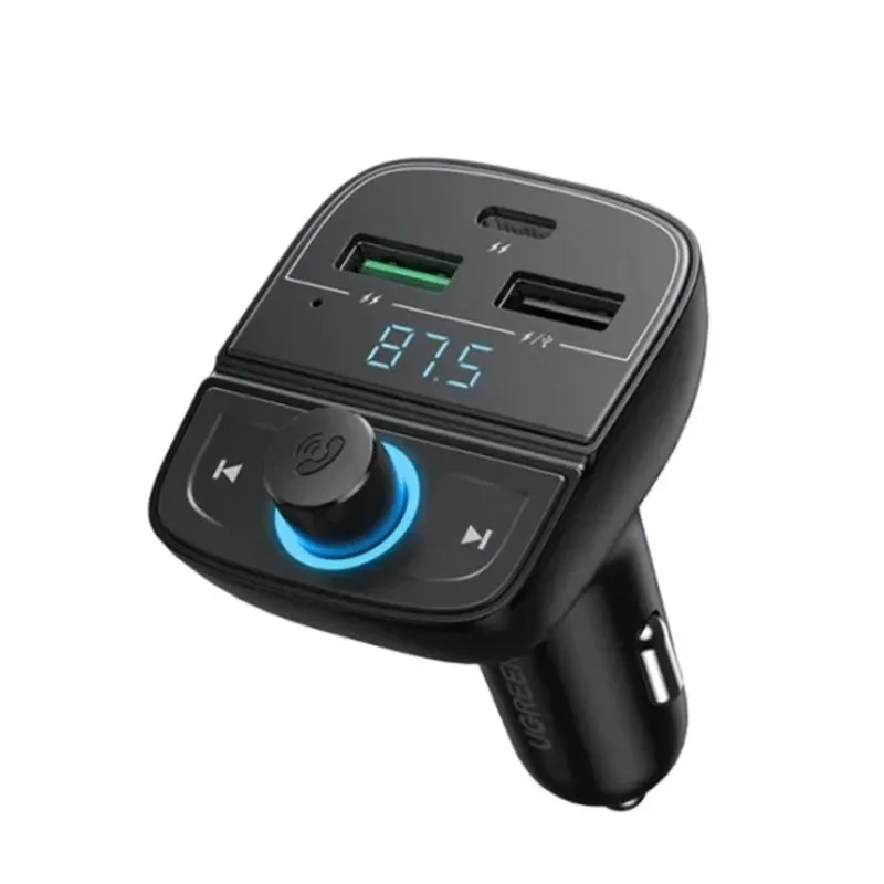 Ugreen Car Charger With FM Modulator PD 2x Usb 1x Type-C Bluetooth QC 3.0 Car Charger 80910 CD229